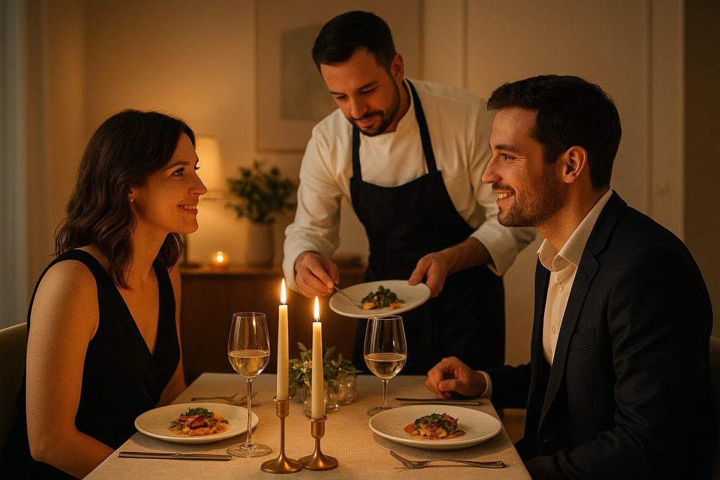dîner privé avec chef à domicile pour Célébration de fiançailles